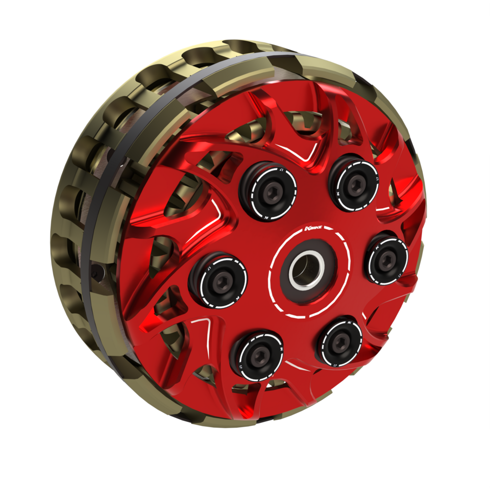 FZA024R - Rosso • Frizione antisaltellamento regolabile "Thunder" con campana