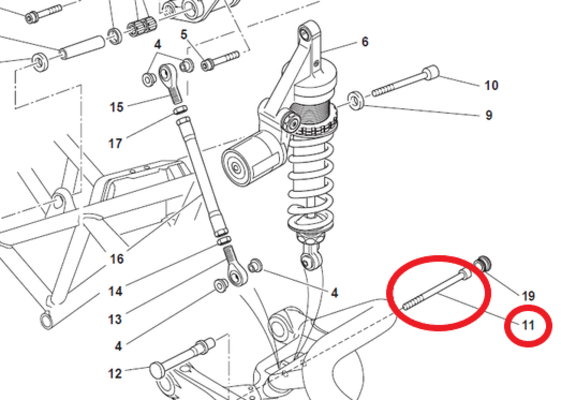 FotoVite M10x83 ammortizzatore Ohlins posteriore in titanio