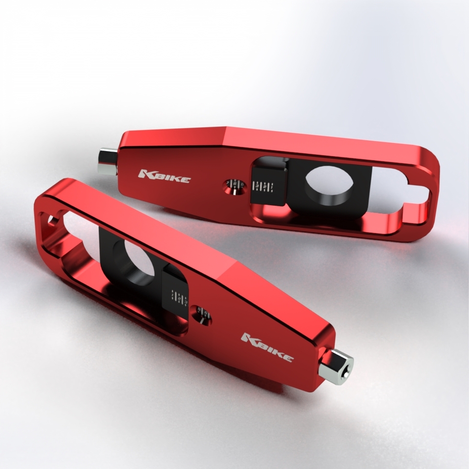 TC03NR - SCHWARZES GEHÄUSE - INNENTEIL ROT • Kit einstellbare Kettenspanner