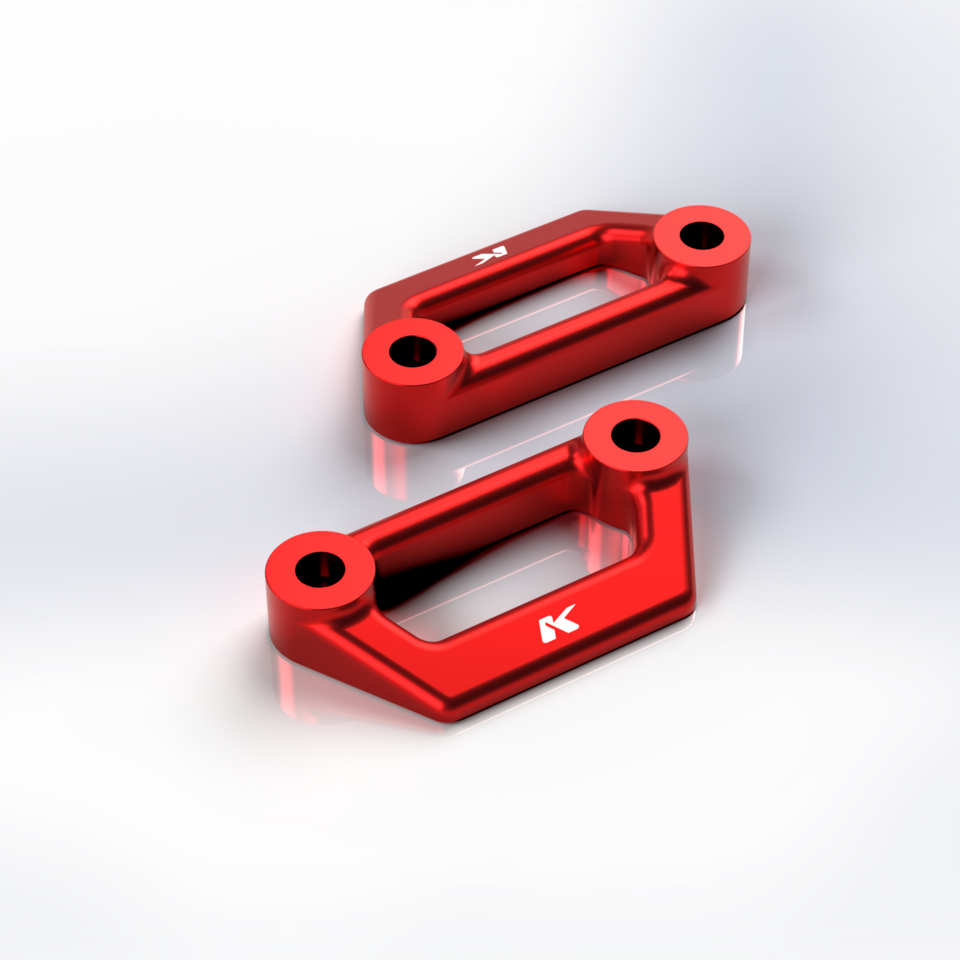 TSV1R - ROT • Zusatzplatten Beifahrerfußrasten V4