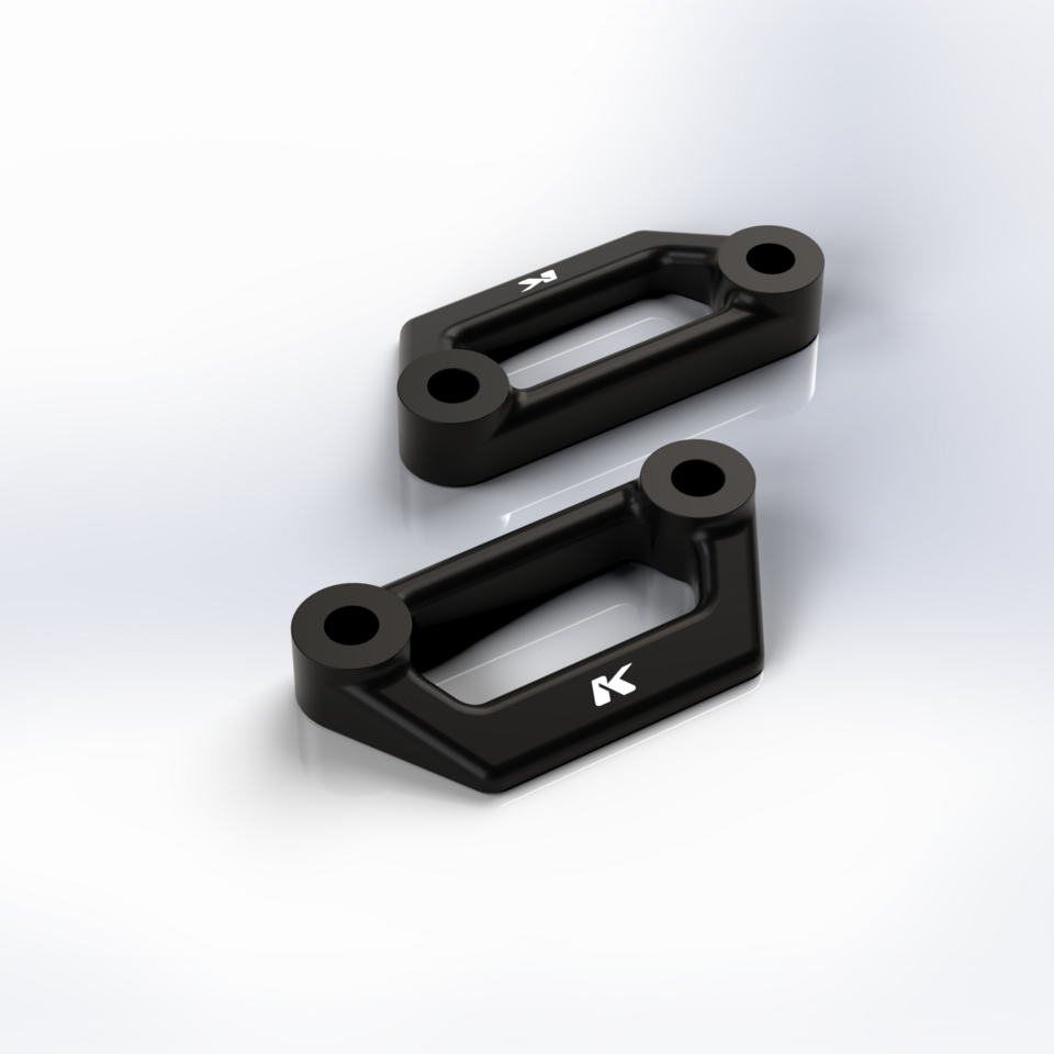 TSV1N - SCHWARZ • Zusatzplatten Beifahrerfußrasten V4