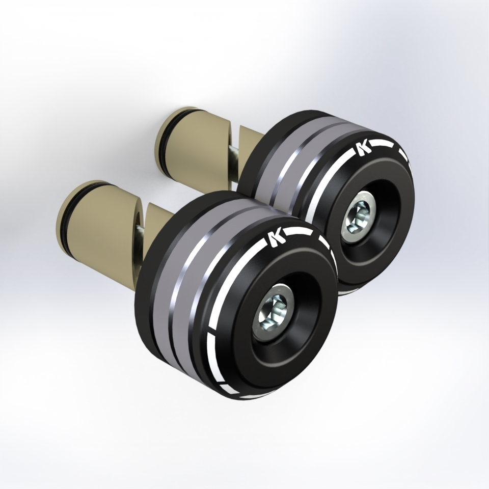 CONT2CKITT - TITANIUM • Set handlebar ends bicolore