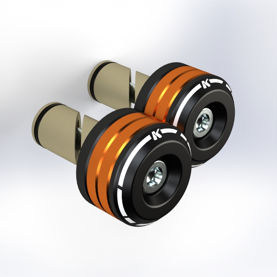 CONT2CKITAR - ORANGE • Set handlebar ends bicolore