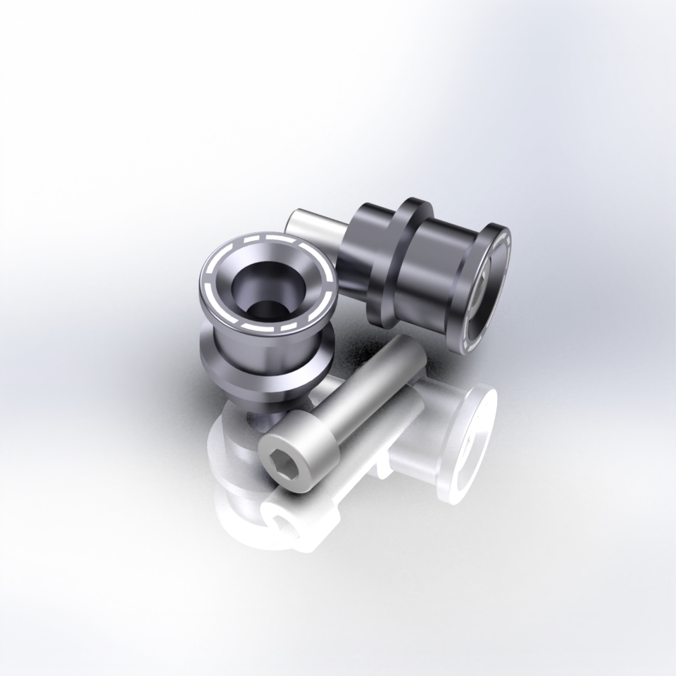 NC01T - TITANIUM • Kit swingarm support stand M8