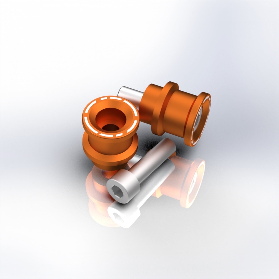 NC01AR - ORANGE • Kit swingarm support stand M8