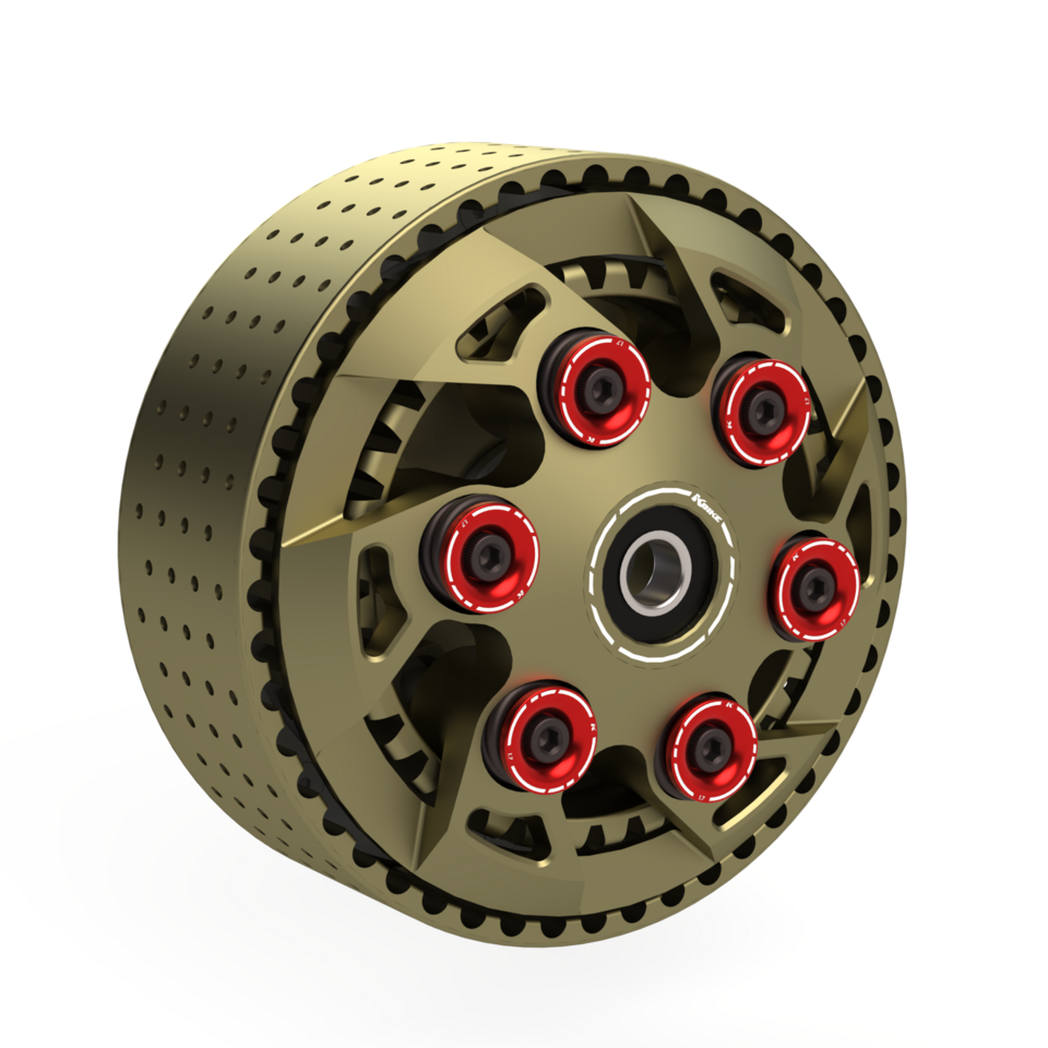 FZA020R - SPRING CAPS RED • Special Edition - Slipper clutch adjustable with 48 teeth basket