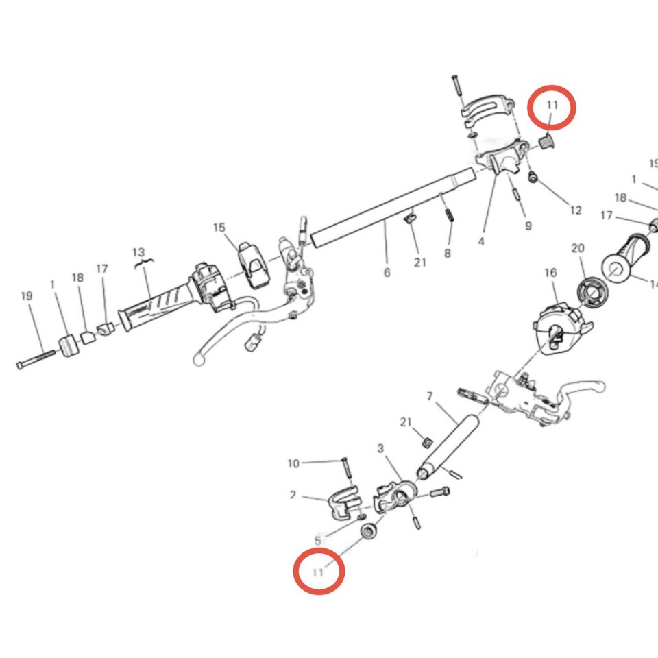Pair handlebar caps Panigale V4