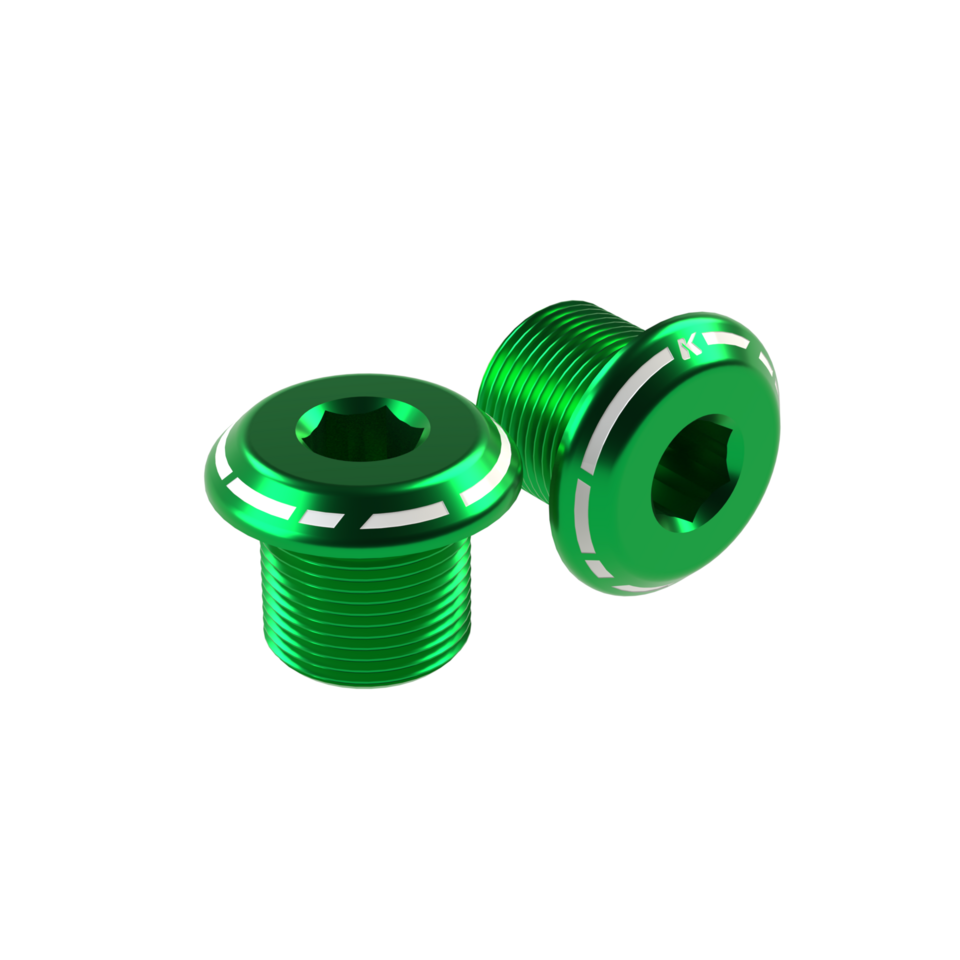 RED.AE.01V - GREEN • Pair handlebar caps Panigale V4