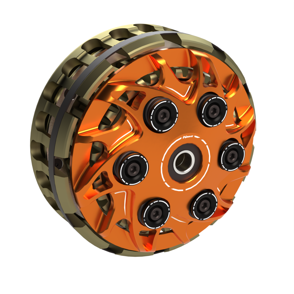 FZA024AR - Orange • Slipper clutch adjustable "Thunder" with basket