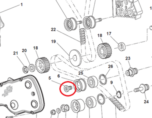 FotoSchraube für Spannrolle