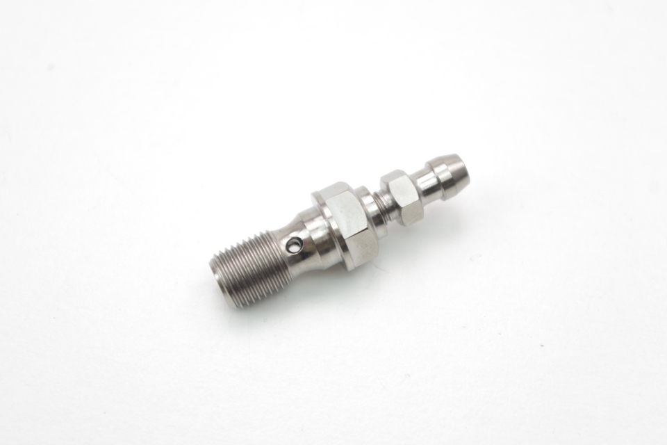Foto Brake hose screw with bleed valve in titanium