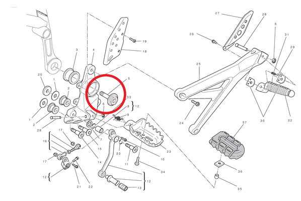 FotoKit central frame screws Hypermotard